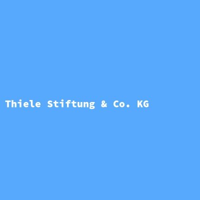 Hersteller: Thiele Stiftung &amp; Co. KG