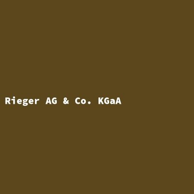 Hersteller: Rieger AG &amp; Co. KGaA