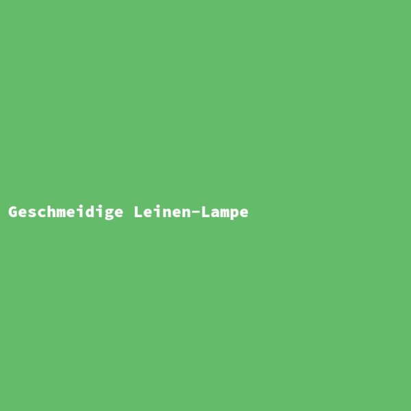 Geschmeidige Leinen-Lampe