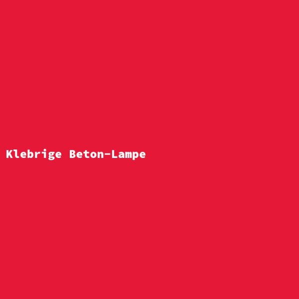 Klebrige Beton-Lampe
